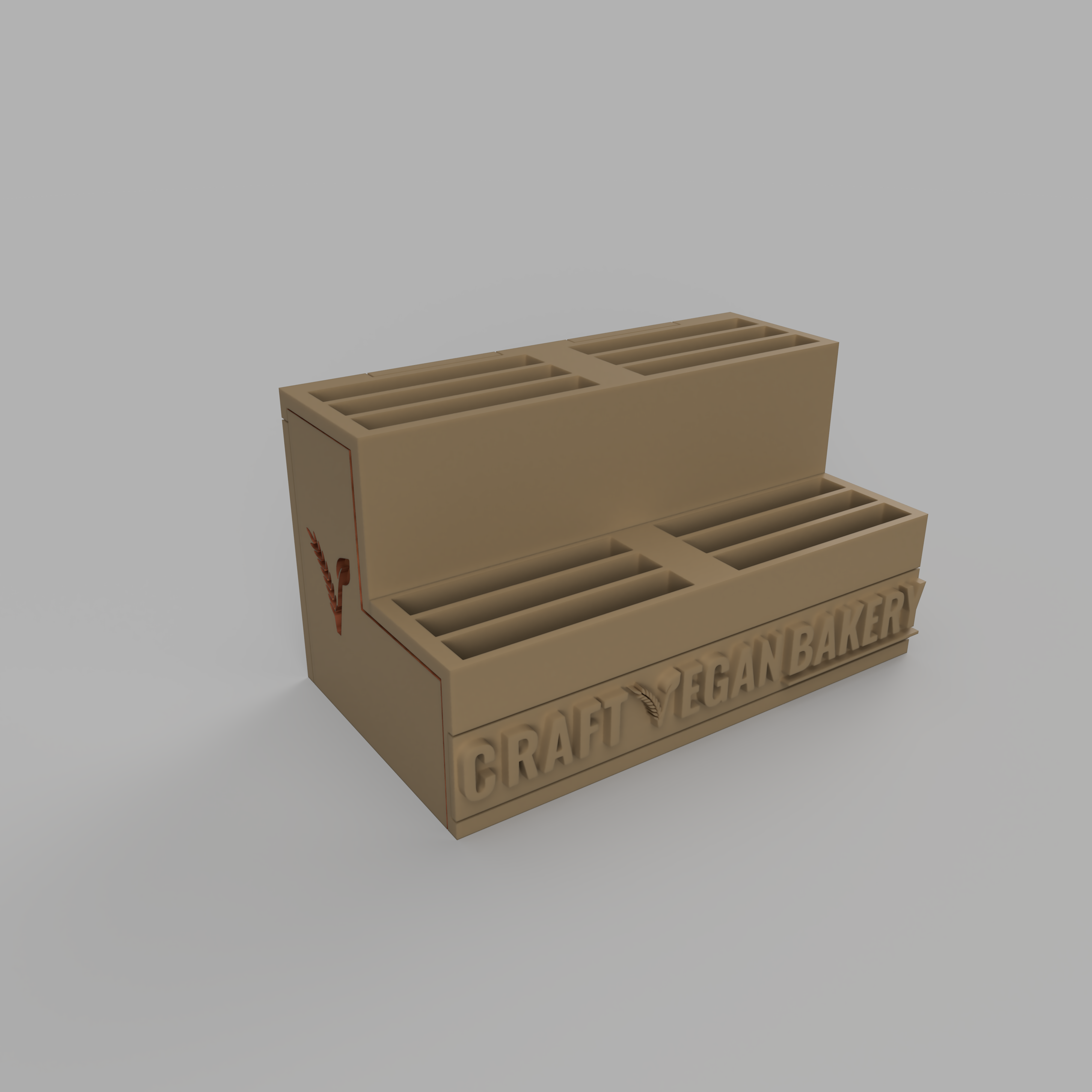 Exhibidor de chocolates fabricado para Craft Vegan Bakery